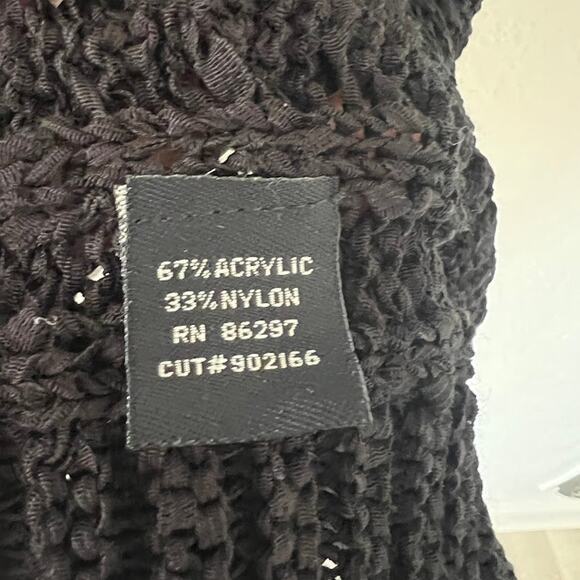 NEW! BCBG MaxAzria Women's Belted Cardigan Sweater S Black Knit Whimsygoth - Picture 6 of 6